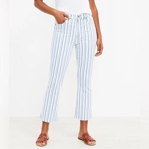 LOFT Fresh Cut Stripe Kick Crop 12/31 NWT